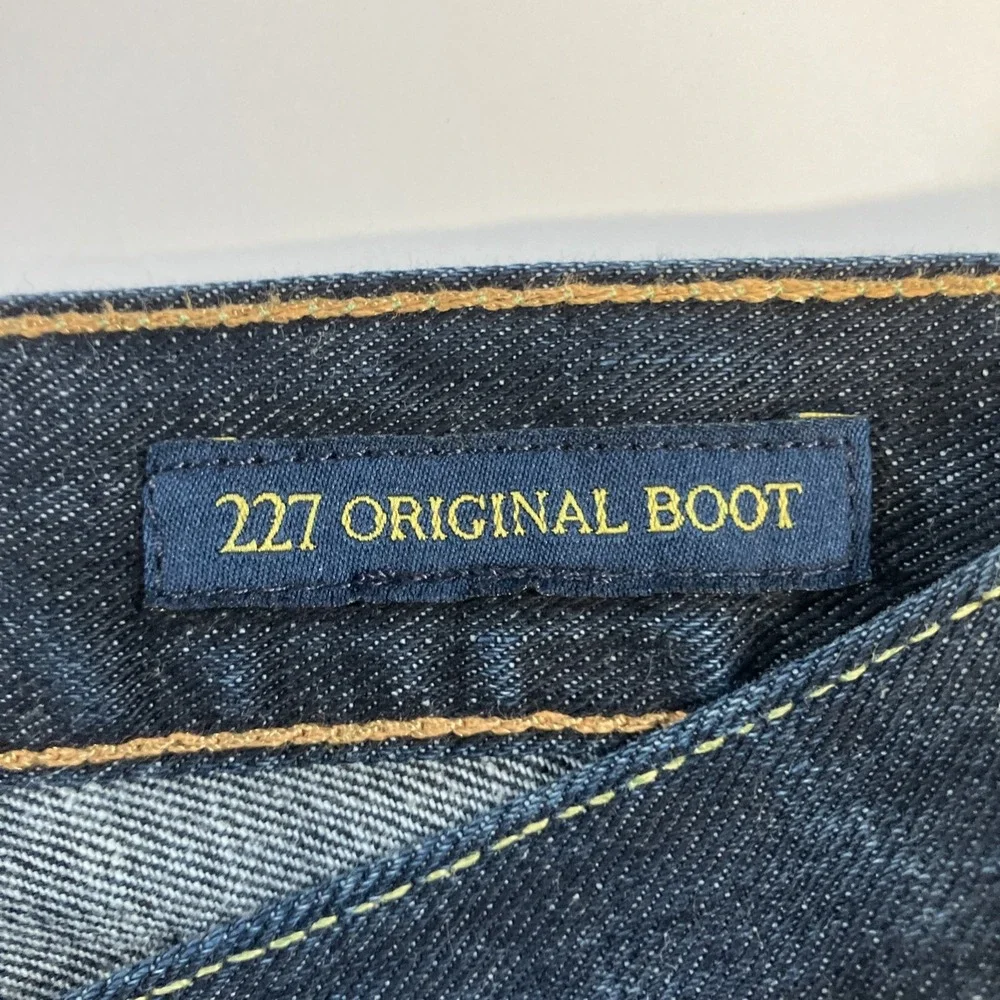 Lucky‎ Brand 227 Jeans Mens 33x30 Original Boot Dark Wash Button Fly 33x28